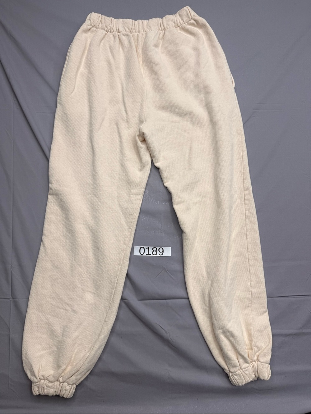 Brandy Melville Cream Elastic Waist Joggers